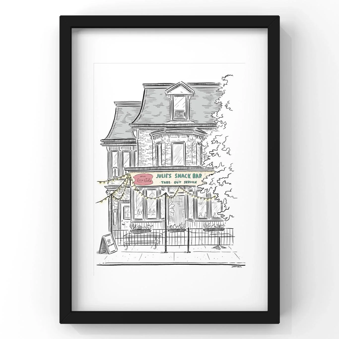Bernhardt's (Julie's Snack Bar) Art Print