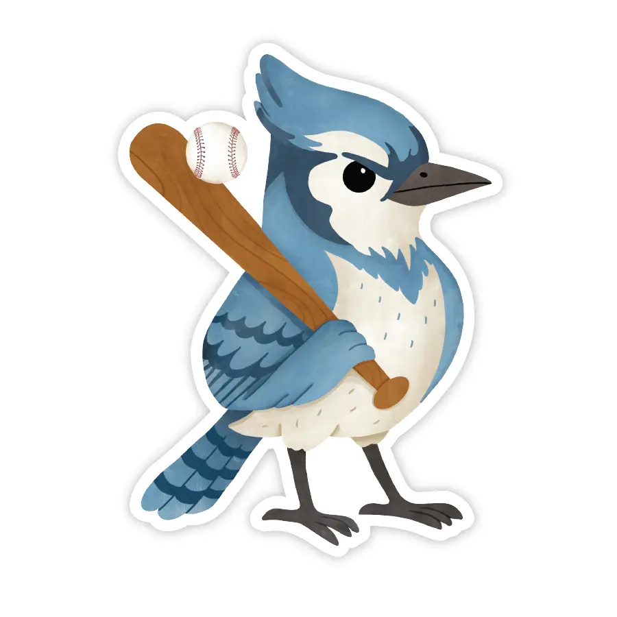 Blue Jay Batter Vinyl Sticker