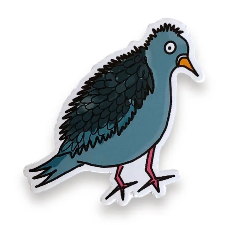 Confused Pigeon Sticker