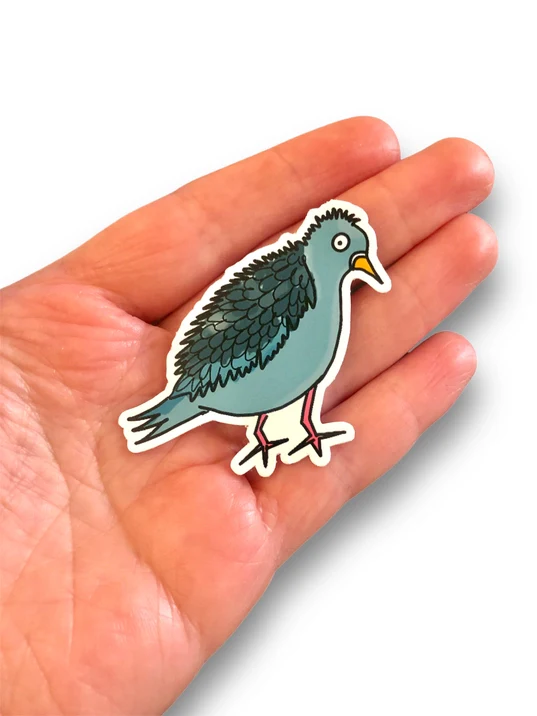 Confused Pigeon Sticker - Image 2