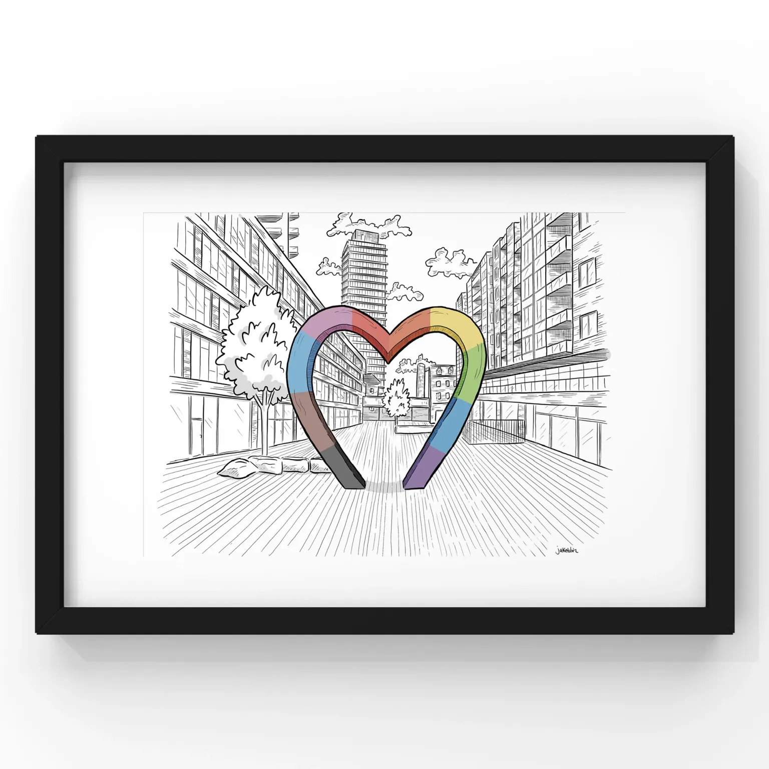 Distillery District Heart (Pride) Art Print