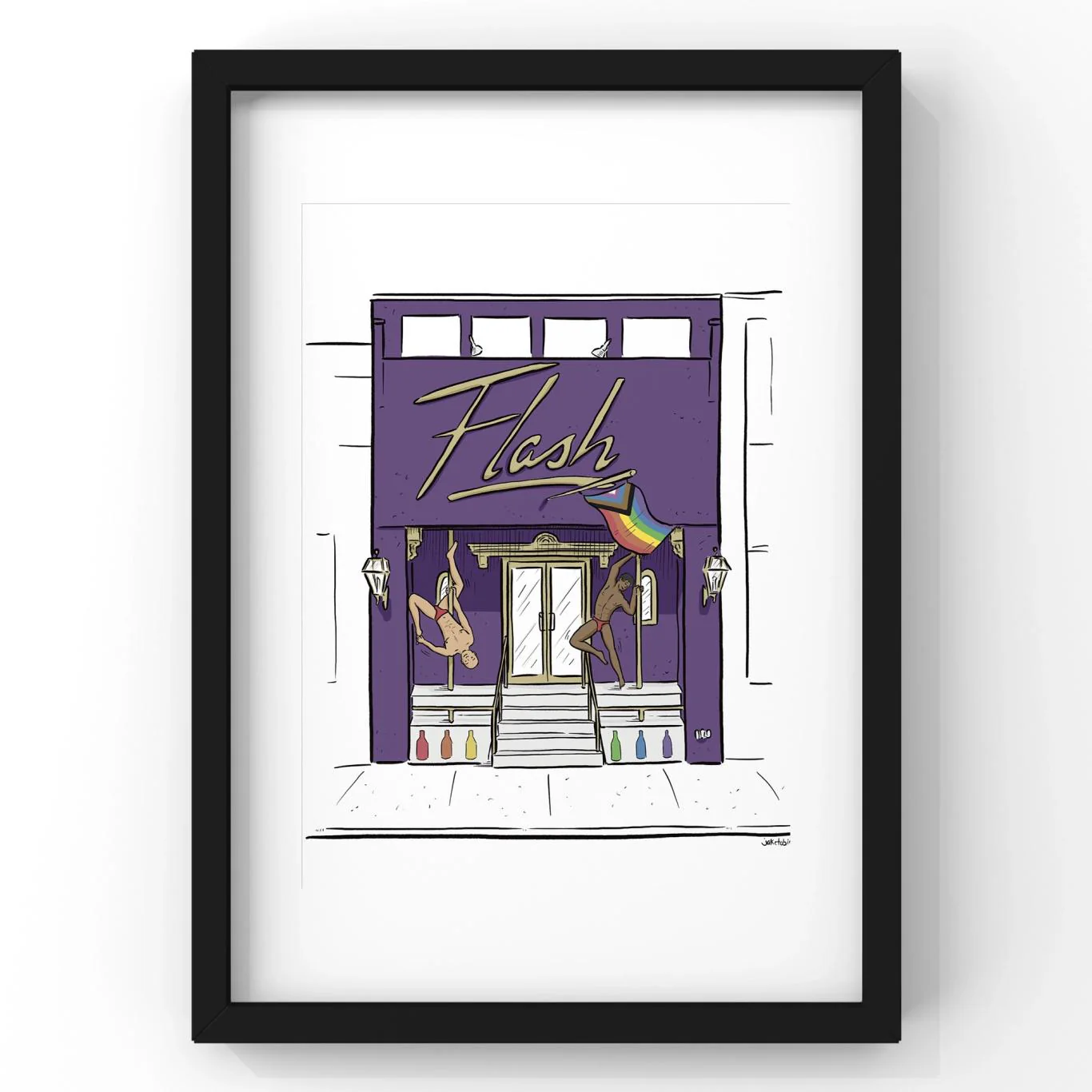 Flash on Church Art Print