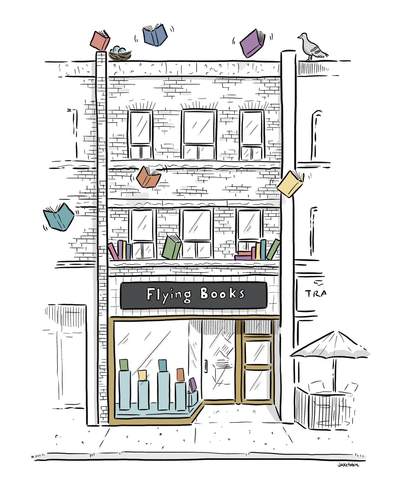 Flying Books Art Print - Image 2
