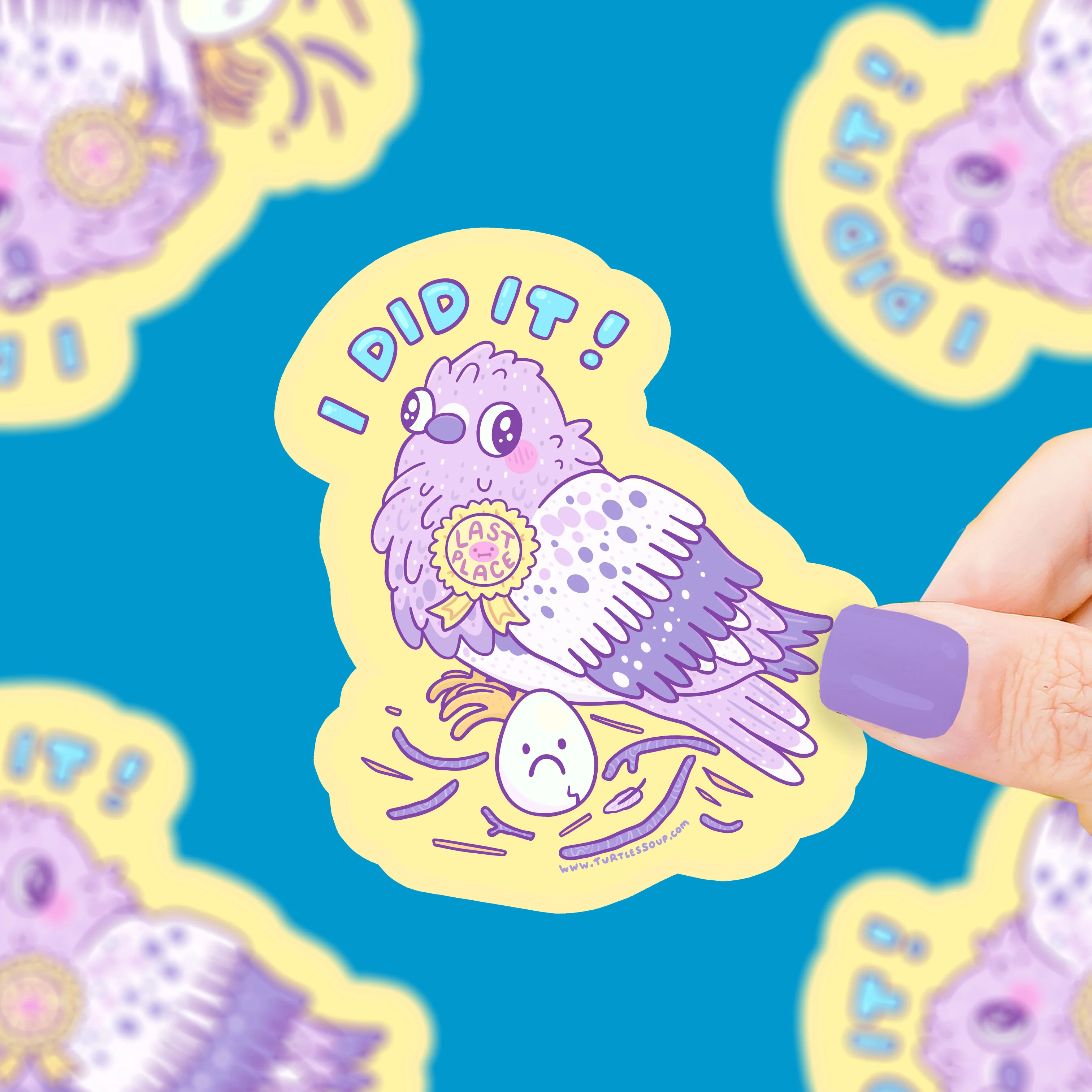 "I Did It!" Pigeon Vinyl Sticker