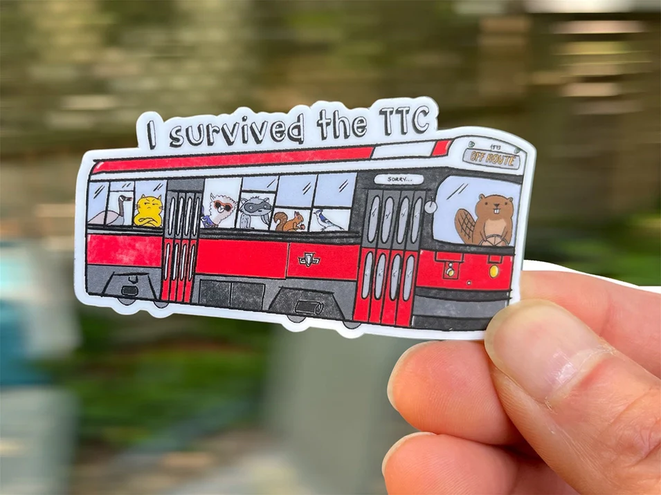 "I Survived the TTC" Streetcar Sticker - Image 2