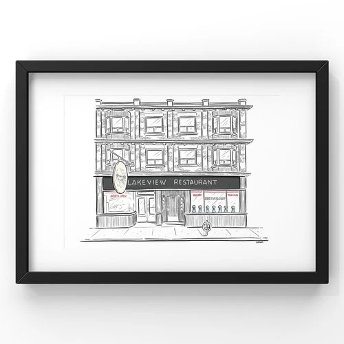 Lakeview Restaurant Art Print