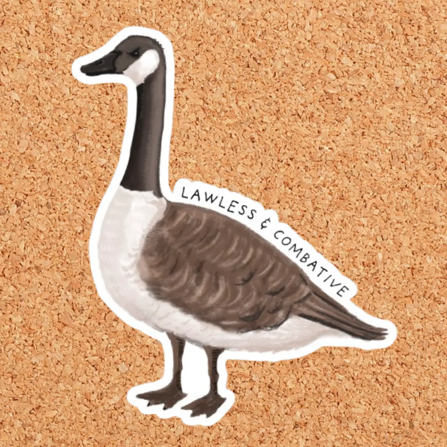Lawless and Combative Canada Goose Vinyl Sticker