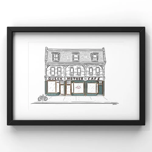 Queen Mother Cafe Art Print