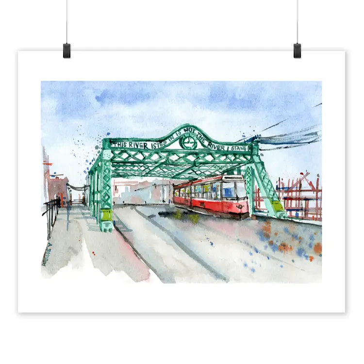 Queen St Bridge Fine Art Print
