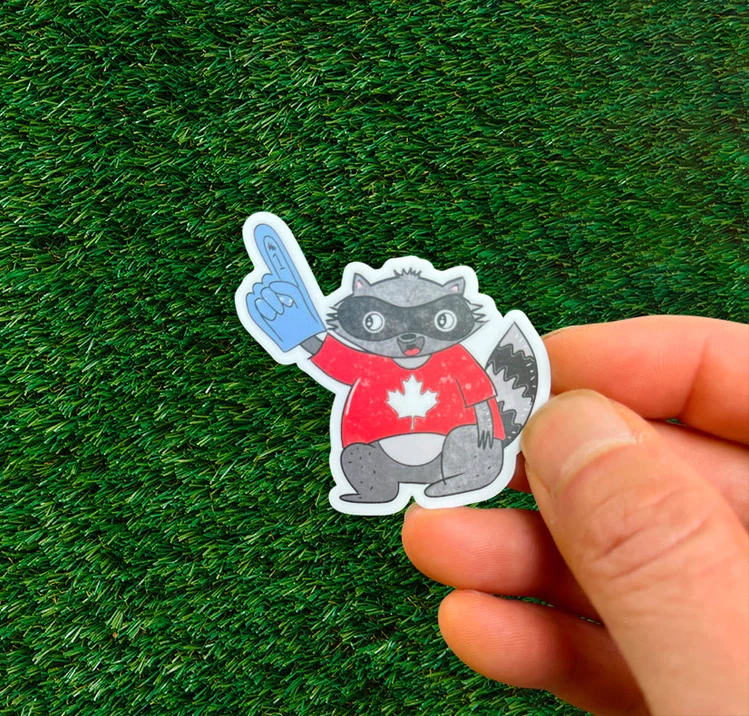 Team Canada Raccoon Sticker - Image 2