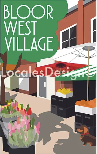 Toronto Bloor West Village Neighbourhood Print