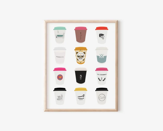 Toronto Coffee Shops print V4