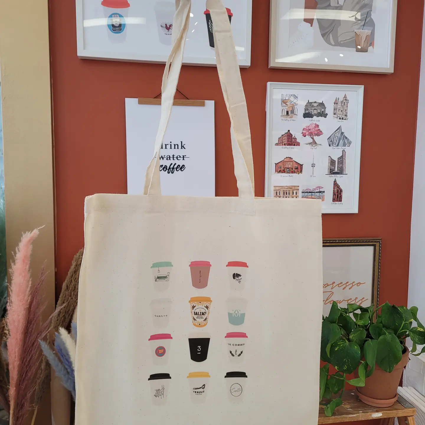 Toronto Coffee Shops Tote Bag V4