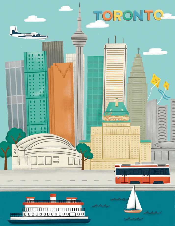 Toronto Skyline Icons Print