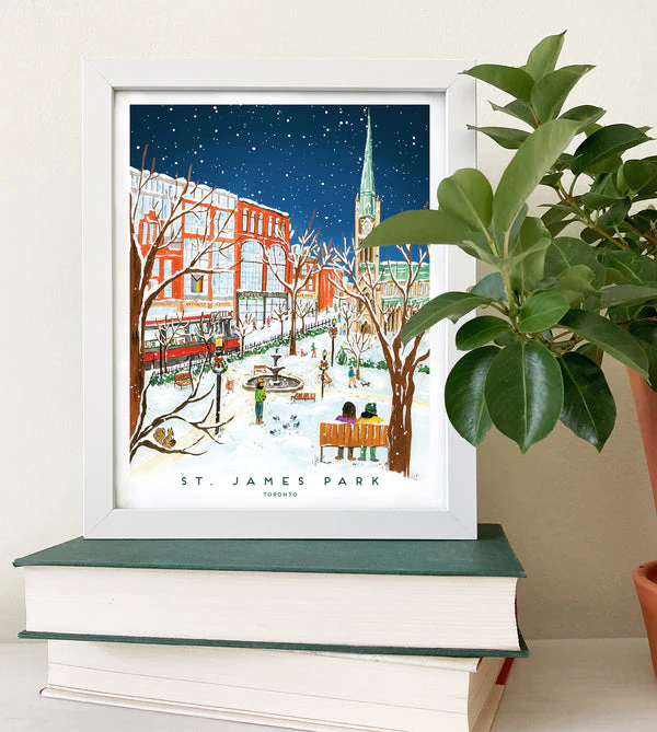 Toronto St. James Park in Winter Art Print (8" x 10")
