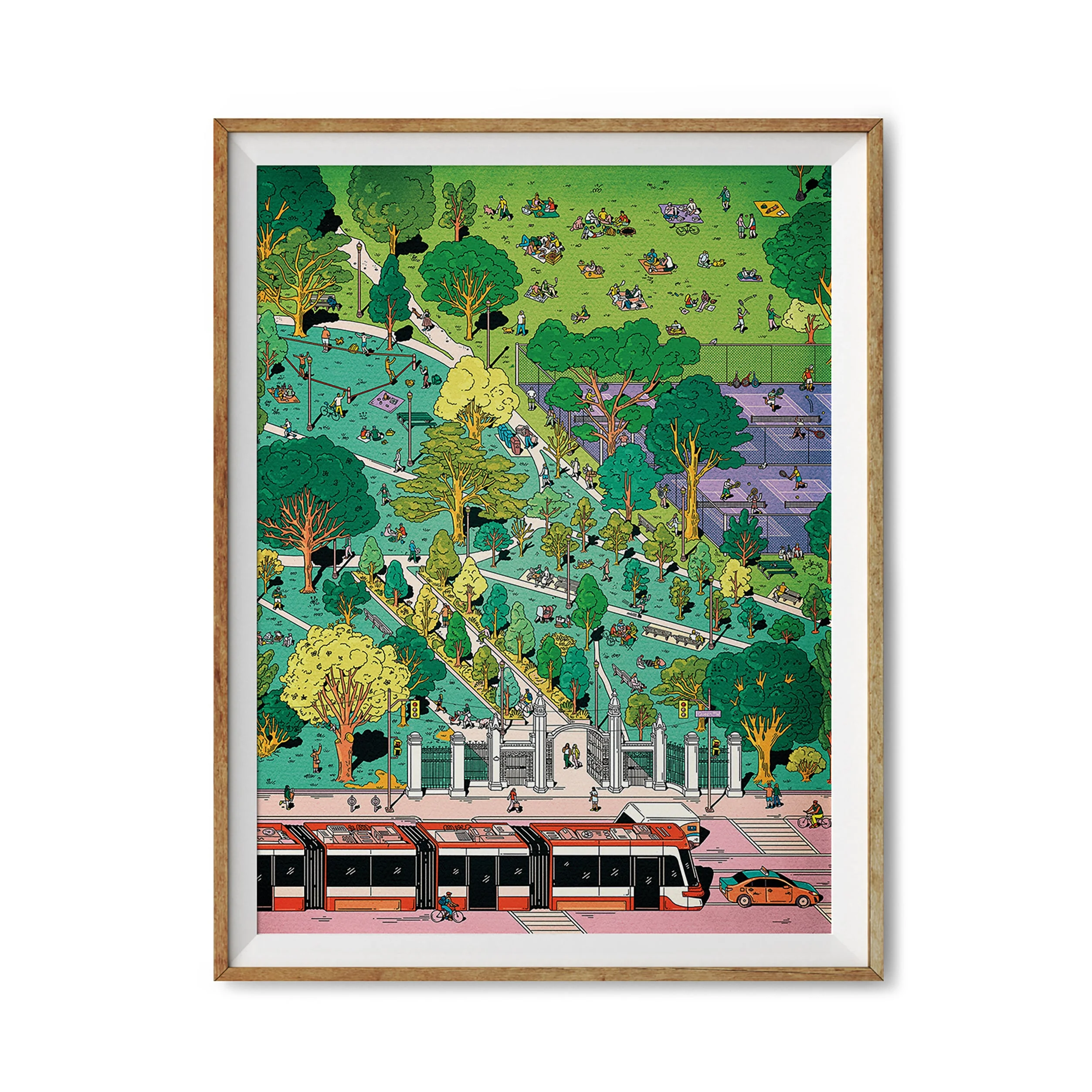 Trinity Bellwoods Bird's-Eye View Art Print (12"x16")
