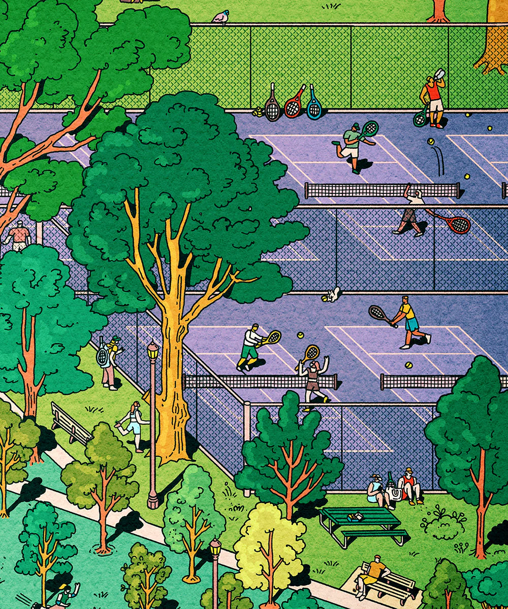 Trinity Bellwoods Bird's-Eye View Art Print (12"x16") - Image 4