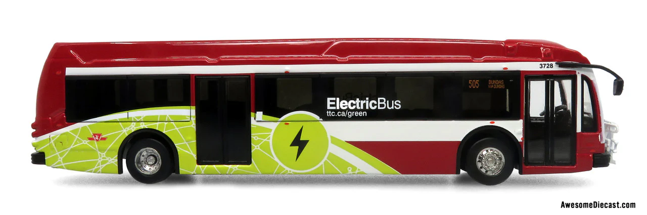 TTC Electric Bus Diecast Model: Proterra ZX5 1:87 Scale - Image 3