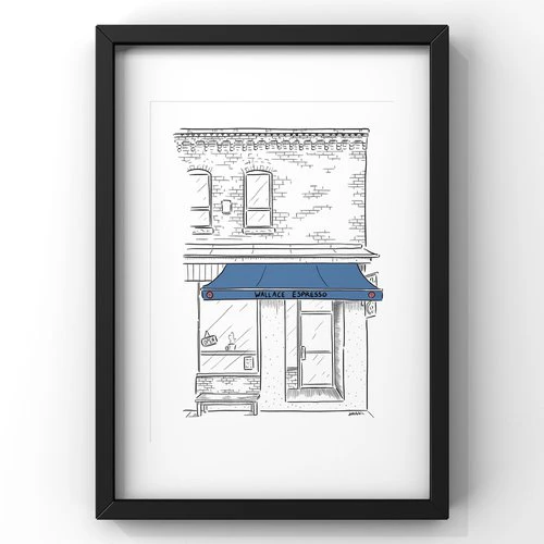 Wallace Espresso Art Print