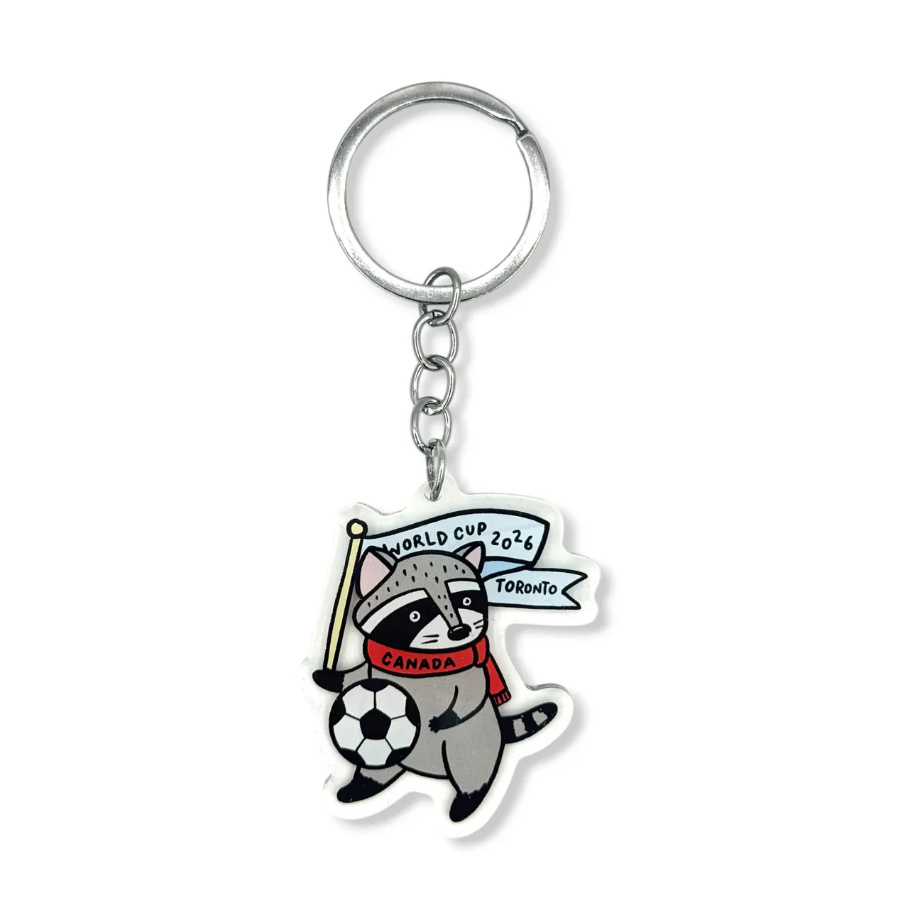World Cup Raccoon Keychain